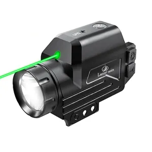 Lumières 1000 lumens compact Pistol Laser Sight and LED Light combo, strobe arme lumière et laser vert pour pistolet avec chargement magnétique