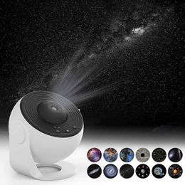 Luces 12in1 LED Star Night Light Planetario Tierra Sistema solar Proyector Luz-Regalos románticos para hombres Mujeres Niños HKD230704