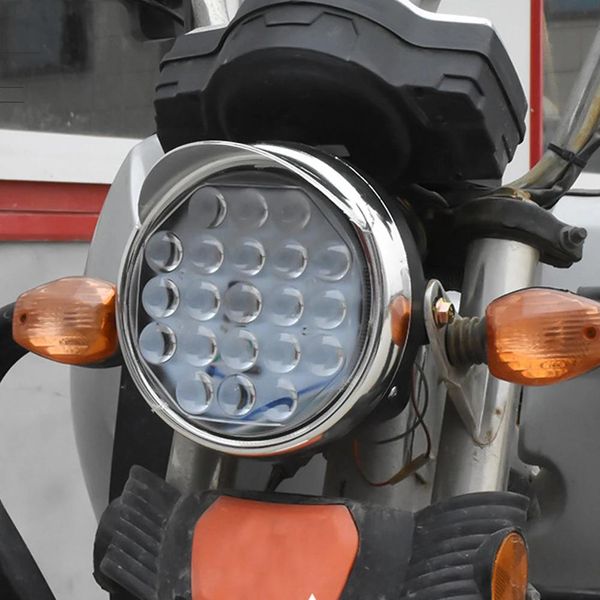 Luces 12v80v 8/12/16 cuentas triciclo motocicleta LED faro impermeable punto luz bicicleta eléctrica accesorios piezas 18x18 cm