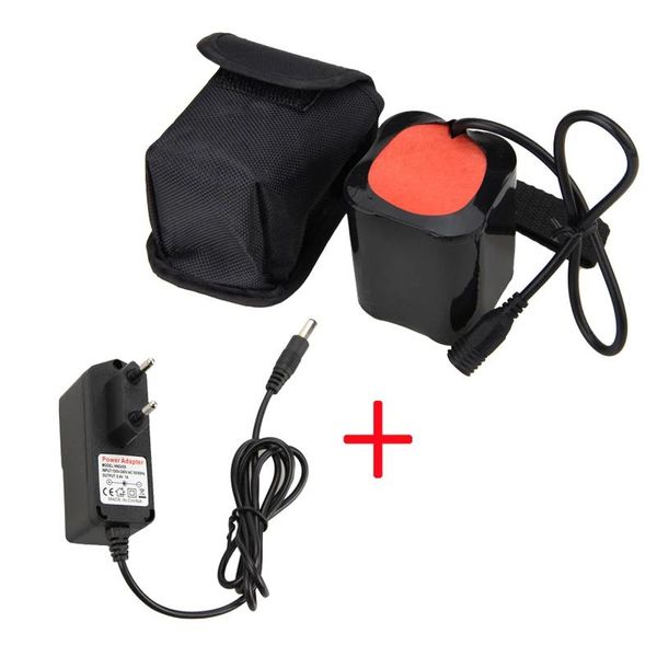 Luces 20000mAh 8.4V Packing de batería para T6 Bicicleta LED Bicicleta Lámpara de antorcha de luz +cargador