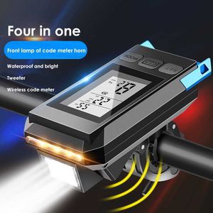 Lumières 2000mAh phare de vélo sans fil Code compteur compteur de vitesse ordinateur de vélo klaxon lampe de poche avant lampe de cyclisme 0202