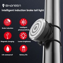 Lichten 2020 Raz Pro Smart Bike Tail Light Brake Alerts Autogroupsync Bicycle Taillight voor helmzittoppervlakte zadel achterlicht