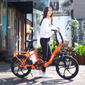 Lichten 20 inch legering lichtgewicht vouwing elektrische lithium batterij auto batterij stroom elektrische fiets volwassen