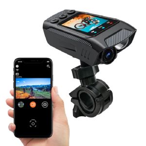 Lights 3 en 1 Multifonction Sport DV Dash Cam avec une corne légère 4k Casque de vélo ACCIER