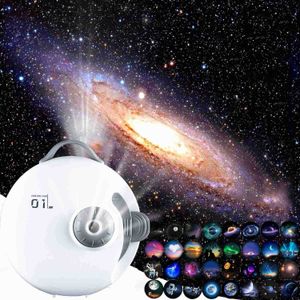Lichten 32 in 1 Galaxy Planetarium Sterrenhemel Nachtlampje met Bluetooth Muziek Ster Projector LED Lamp voor Kinderen Slaapkamer Decor HKD230704