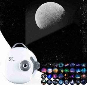 Lichten 32 in 1 LED Galaxy Planetarium Projector Lamp Afstandsbediening Bluetooth Luidspreker Ster Nachtlampje Kinderkamer Plafond Home Decor Nightlights HKD230704