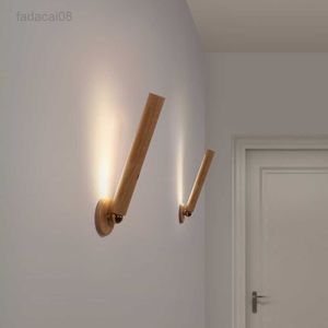 Lámpara de pared de madera con ajuste giratorio de 360 °, carga USB, Control táctil, candelabro de atenuación continua, luz nocturna para pasillo HKD230704