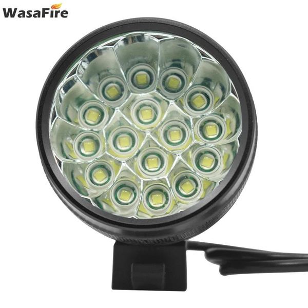 Luzes 40000 lúmen 16 * t6 led ciclismo bicicleta luz farol à prova dwaterproof água lâmpada dianteira 8.4v 18650 bateria lanterna + carregador