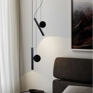 Lichten 90 graden verstelbare slaapkamer bedming hangend licht High Cri LED witte zwarte hangerslampen voor plafondverlichting 0209