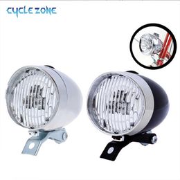 Lumières ABS coque en plastique classique phare lumineux rétro Vintage vélo LED lumière vélo nuit équitation lampe avant avec support 0202
