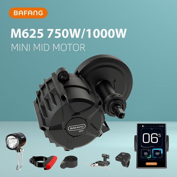 Lights Bafang Motor M625 1000W 750W M325 500W 68/100 mm Kit de conversion de vélo électrique à mi-chemin sans batterie