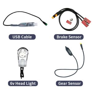 Lights Capteur de frein BafanghyDraulic, capteur de décalage, câble de programmation USB, lumière avant de vélo, BBS01B, BBS02B, BBSHD, kit Ebike à mid-lecteur