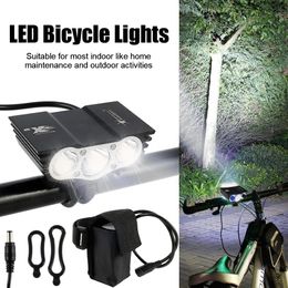 Lights Bike Light 3 x XML T6 LED 12000 Lm 3 Modes Lampe Avant De Vélo Phare De Vélo USB Rechargeable Torche De Vélo Lampe De Poche