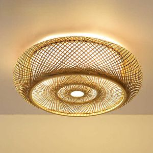 Lichten plafond nieuwe Chinese Zen Dining Tea woonkamer studie slaapkamer eenvoudige moderne bamboe antieke lamp 0209