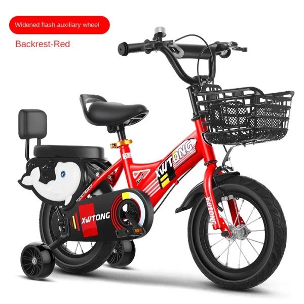 Luces para niños bicicletas niñas niñas 14/12/16/18 pulgadas bicicleta para niños para bebés livianos deportes montar bicicletas con rueda auxiliar intermitente