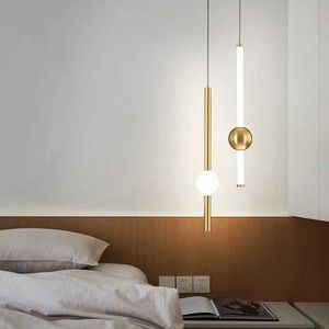 Lumières Creative noir or plafonniers pour chevet chambre salon éclairage LED moderne intérieur pendentif suspension 0209