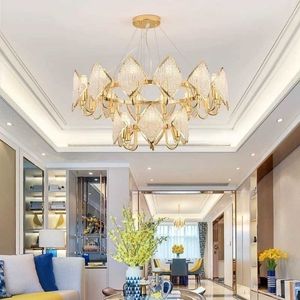 Lichten kristal plafond kroonluchter moderne ontwerper hanger licht voor woonkamer decoratie huis interieur luster luxe led hangende lamp 0209