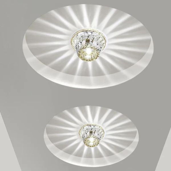 Lumières Cristal LED Allée Plafonnier Éclairage Intérieur Balcon Porche Couloir Projecteur Salon Entrée Plafoniera LED Plafonnier