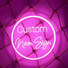 Lights Custom Led Light Hair Nails Shop Business Neon Sign Naam Diy Bruiloft Verjaardag Room Decor Wall Night Lamp dimbaar HKD230704
