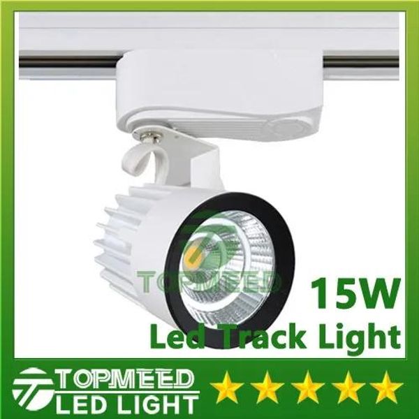 Lumières Dhl CE Rohs LED LUMIÈRES D'EMPLOS en gros 15W COB LED Track Spot Spot Mur Mall Lampe Suivre Soptlight AC 85265V