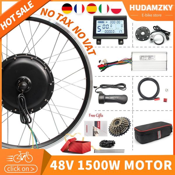 Lights Kit de conversion Ebike 48V 1500W 20'''26''28'''29'''700C EBIKE HUB MOTEUR MOTEUR MOTEUR ÉLECTRIT