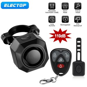 Lichten electop draadloze fiets trilling alarm Waterdichte motorfiets fiets inbreker alarm achterlichten rem detectiedetector alarmsysteem