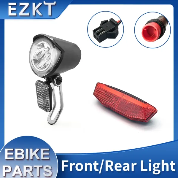 Lights Electric Bicycle Front / Arrière Light 2pin SM / WP Le connecteur convient pour les accessoires de kit de conversion de la tension de 660 V pour EBIKE