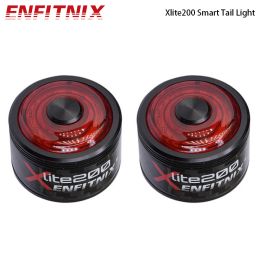 Lights Enfitnix Carbon Smart Tail Fight Xlite200 Brake Senting Capability Road MTB Bike Ipx6 LCD AVERTISSE