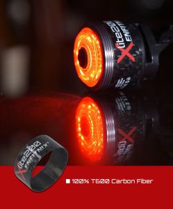 Lichten EnfitNix XLite200 Bicycle Warning Night Light Smart Tail Light Automatische Rem Licht Licht Licht Vezel Lichtgewicht Ultra helder