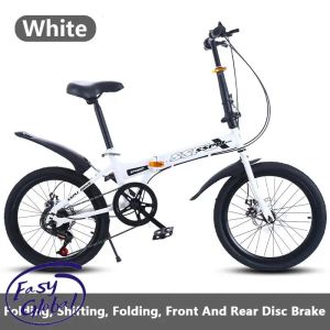 Lights Pliage Bike 20 pouces 7 vitesses Disc frein portable Light cyclisme adultes étudiants BICICLETA ROAD BICYCLE MEN ET FEMMES