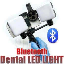 Lumières Full Dental Photography Light avec trépied Bluetooth, Lumière de remplissage oral de la dentisterie pour les dentistes, équipement de lampe dentaire pour photo