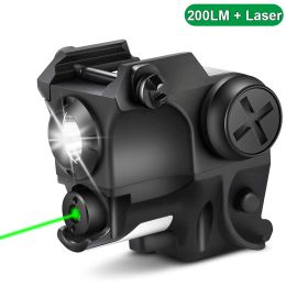Lichten groen/rood laser zicht zaklampcombinatie voor pistolen geweren 200lm tactisch pistool licht LED -zaklamp 20 mm rail voor Taurus G2 G2C G3