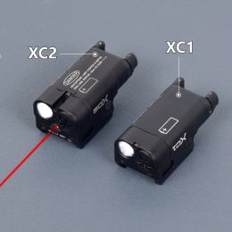 Lichten High Lumens Surefir SF XC1 XC2 Wapenlichtpistool LED zaklamp met rode laser zicht voor Glock 17 19 Fit 20mm Picatinny Rail