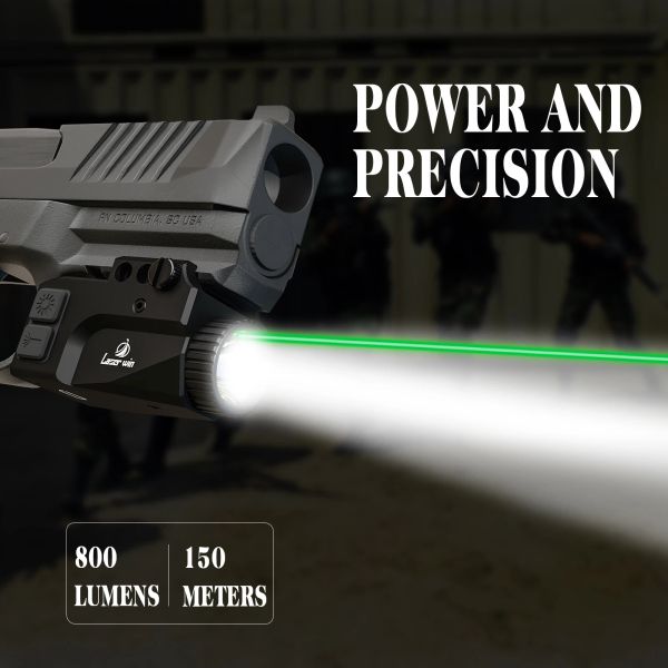 Luces hignlumen táctica linterna verdes visión de láser combo colgante láser suspiro para pistola de pistola con batería recargable construida