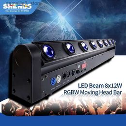 Luces Vige de LED caliente 8x12W RGBW Multicolor Moving Head Light Entrega rápida DMX512 DJ DISCO Party Etapa Equipo Q231107