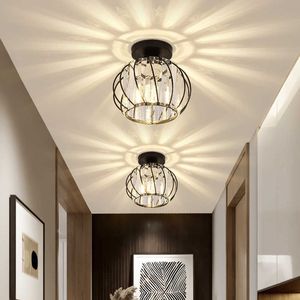 Lichten LED Crystal Modern Simple Aisle Lights Entrance Porch Licht Luxe plafond Creatieve persoonlijkheid Balkon Corridor Lamp 0209