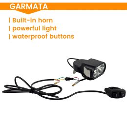 Luces LED Bicicleta eléctrica Bornera/ interruptor de luz delantera/ 36V48V60V Piezas de motocicleta Botones impermeables de señal de agua Ebike