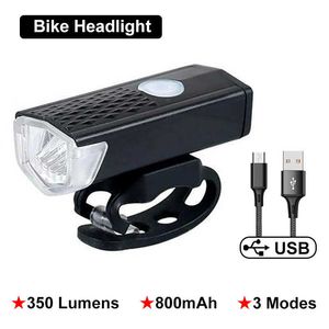 Luces LED frontal USB recargable impermeable bicicleta linterna lámpara MTB faro ciclismo linterna accesorios de bicicleta 0202