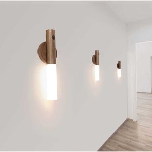 Lumières LED bois sans fil USB veilleuse magnétique mur armoires de cuisine placard lumière maison chambre table déplacer lampe chevet éclairage HKD230628