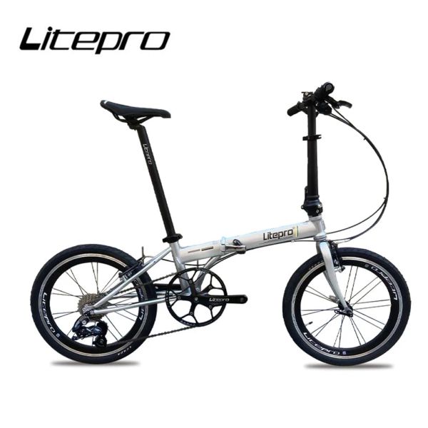 Lights litepro 20inch Bike pliant en acier Cadre alliage externe Disque 10-vitesse