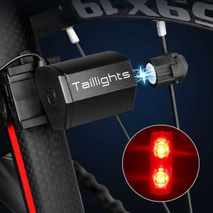Lumières générées magnétiquement électricité vélo lumière lampe étanche LED feu arrière Lanterna Bicicleta vélo accessoires 0202
