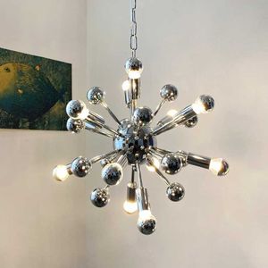 Lumières Médiéval Nostalgic Space Age Decoration Lighting Plafond Plafond Lampe 70's Industrial Style Chandeliers Chrome Dining Room Mur Murce 0209