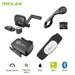 Luces Accesorios para bicicletas Meilan Velocidad inalámbrica / sensor de cadencia C1 C3 C5 + NUEVO C2 Bluetooth BT4.0 Sensore Bicicleta Monitor de frecuencia cardíaca
