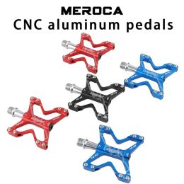 Lights Meroca Ultralight Pliage Bike pédale de montagne pédale de vélo de montagne léger en aluminium Alloy