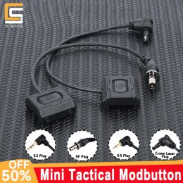 Lights Mini Tactical Modbutton SF Crane Laser 2,5 mm Interrupteur de pression de prise de 3,5 mm Fit 20 mm Picatinny Mlok KeyMod Rail Arme Accessoire