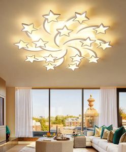 Lumières plafond moderne à LEDs lumière acrylique lustre éclairage étoile lampe d'intérieur pour salon chambre cuisine enfants Foyer