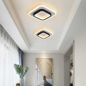 Lumières plafond moderne à LEDs lumière couloir lampe carré rond suspension chambre salon éclairage artistique dia 24 cm 0209