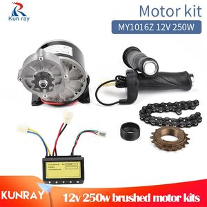 Lichten My1016Z DC Borstel Motor Kit 12V 250W Accessoires voor Wheel Electric Motors voor Ebike Electric Bicycle Conversion Kit Bike Motor