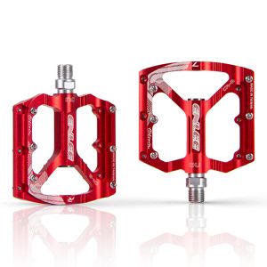 Licht nieuwe mountainbike pedalen Rood en zwart platform Alloy Road Pedalen Ultralight MTB Bicycle Pedal Bike Accessories