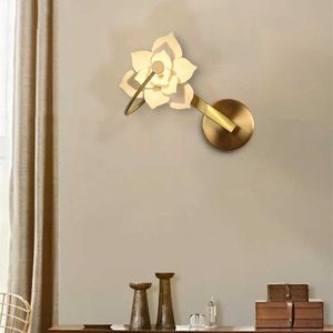 Lichten Nieuwe Wall Lamp Chinese binnen LED PLAFT Kroonluchter voor slaapkamer Woonkamer Corridor Lotus Hanglamp Meubels Decoratie 0209